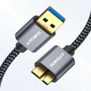 SUNGUY USB A to 마이크로 B 외장하드 케이블 10Gbps