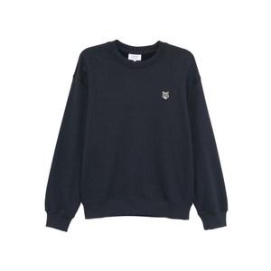 메종키츠네 로고 자수 패치 스웨트셔츠, 블루계열, Standard S(KR 95)