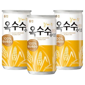 웅진 잘빠진 옥수수수염 180ml 캔음료 수염차, 60개