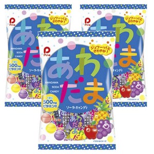 Pine 아와다마 소다 캔디 애플 & 파인 그레이프, 120g, 3개