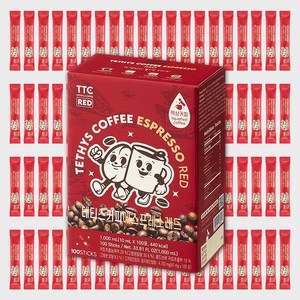 테티스커피 레드 100포 콜드브루 원액 스틱 더치커피 파우치 대용량