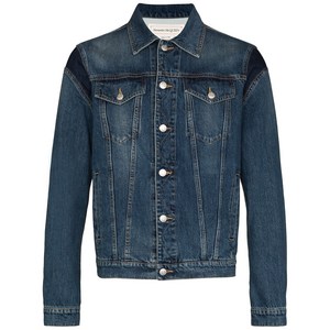 알렉산더맥퀸 엠보스드 로고 데님 재킷, 블루계열, Italy 54