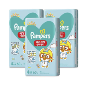 팸퍼스 에어차차 썸머팬티, 4단계, 180매