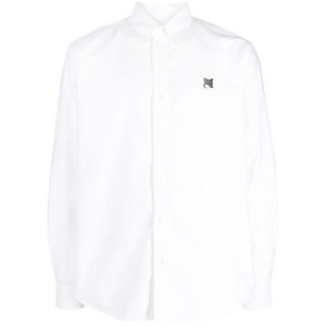 메종키츠네 폭스 패치 슬림 컷 셔츠