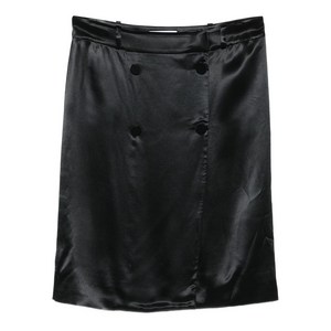페라가모 새틴 미디 스커트, 블랙계열, Italy 38(KR 44)