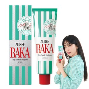 지그비 고불소 자일리톨&유산균 롱래스팅(6시간) 구취케어 치약 바카민트향, 117g, 1개