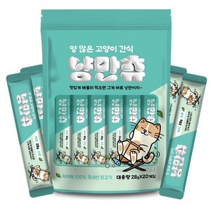 푸르미 양많은 짜먹는 고양이간식 냥만츄 대용량 28g, 560g, 3개, 녹차