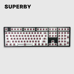 SUPERBY 유선키보드 FULL RGB 하우징, 블랙 108키, 저소음와인축, 일반형