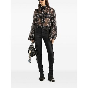 돌체앤가바나 플로럴 블라우스, 블랙계열+핑크계열, Italy 42(KR 55)