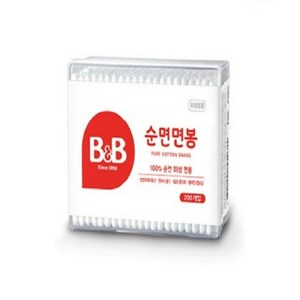 비앤비 순면 면봉, 200개입, 5개