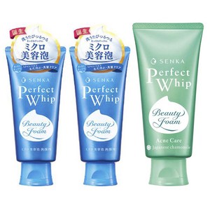 센카 퍼펙트 휩 페이셜 워시 120g 2개 + 뷰티 폼 재패니즈 카모마일 100g 1개