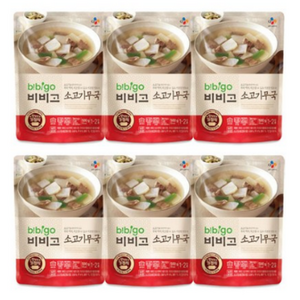 비비고 소고기무국, 500g, 6개