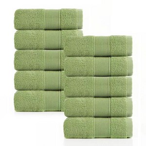 록신 호텔수건 타월 코면사 부드러운 540GSM 40수, 그린, 10개
