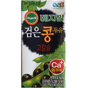 베지밀 검은콩 두유 고칼슘, 190ml, 48개