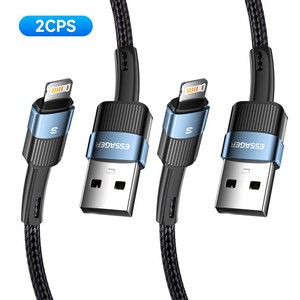 Essager 라이트닝 아이폰 8핀 to USB A타입 고속 충전 케이블 2개입