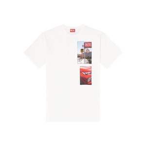 디젤 T-복스트-T3 그래픽 프린트 티셔츠, 화이트계열, Standard S