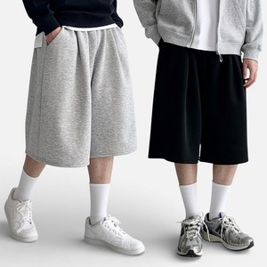 1+1 라우드 남자 버뮤다팬츠 7부 스웻 와이드 빅사이즈 반바지