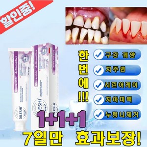 [가성비 최고] 미국 잇몸 자생 잇몸치약 구취제거 이빨 염증 예방 천연 무불소 화이트닝 엔치약 미백치약/입냄새제거/구취케어/치석제거/충치 예방, 3개, 100ml