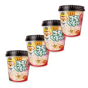 [뽀로로 1박스] 크림 떡볶이 4개입 (크림 4) 맛있는 어린이 간식!!, 115g, 4개