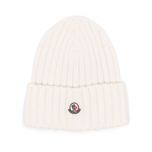 몽클레르 로고 패치 골지 비니