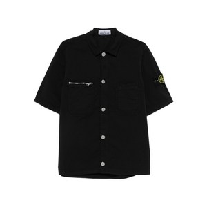 스톤 아일랜드 지퍼 포켓 반소매 셔츠, 블랙계열, Standard S(KR 90)