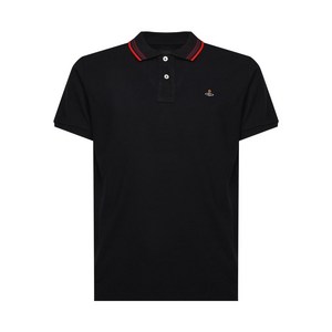 비비안웨스트우드 스트라이프 칼라 폴로 셔츠, 블랙계열, M(KR 100)