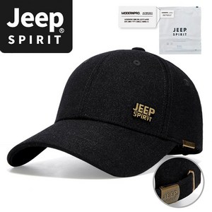 JEEP SPIRIT 스포츠 캐주얼 야구 모자 CA0152 A0602 + 전용 포장, 가을,겨울, 블랙