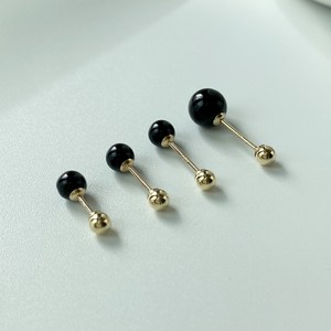 14k 오닉스 피어싱 바길이 4mm 6mm 8mm 얇은피어싱