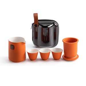 휴대용 다도세트 캠핑용 찻잔 차도구 여행용 미니 찻잔 세트 야유회 다기세트