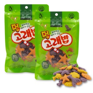 베푸 멍고래밥 강아지 간식 애견 노즈워크 과자, 2개, 100g, 실꼬리돔