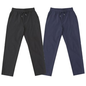 비비진 여성 봄 가을 편안한 엄마바지 슬림일자 스판바지 밴딩팬츠 1+1