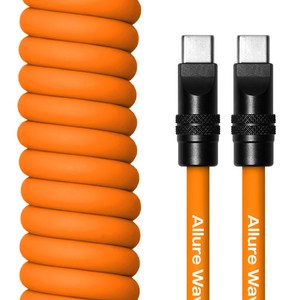 얼루어웨이브 C to C타입 240W 초고속 충전 실리콘 스프링 케이블