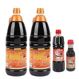 홍게간장 홍게맛장소스골드1800ml 2병 +500ml+200ml, 1800ml
