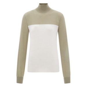 페라가모 컬러 블록 스웨터, 베이지계열+화이트계열, Standard M(KR 77)