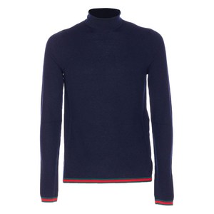 구찌 터틀 넥 로고 디테일 스웨터