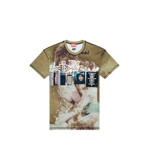 디젤 T-박스트-V5 티셔츠, 그린계열+베이지계열, Standard M