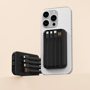 PYHO 20000mAh 대용량 보조배터리 PD22.5W 슈퍼 급속충전 15W 무선충전 맥세이프 자석 충전 지원 항공 운송 기준 충족 사선 4줄 내장으로 편리한 충전 가능 가