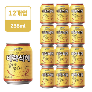 팔도 비락식혜, 238ml, 12개