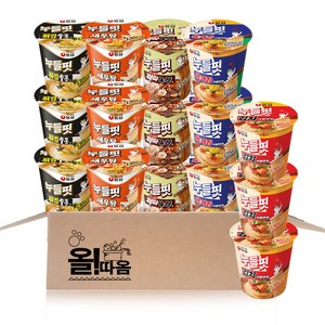 누들핏 컵라면 5종 C세트 (육개장사발3+김치사발3+튀금우동3+짜파구리3+새우탕3)