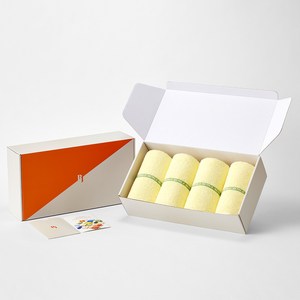[레미제이] 레몬 밴딩타올(4p 패키지박스) 250g 최고급모달텐셀 40수, 1세트, 추가안함