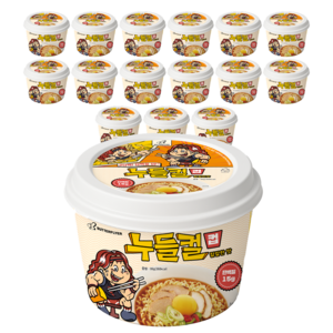 누들컬 고단백 저당 컵라면 단백질 15g 라면 칼칼한맛 99g, 16개