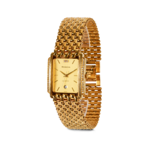 로렌스 커플 스퀘어 금장 메탈시계