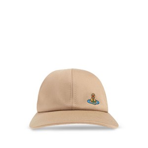 비비안웨스트우드 구체 자수 베이스볼 캡 모자, L/XL, 베이지계열