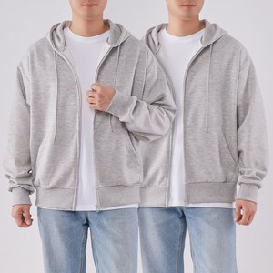 팀스핏 빅사이즈 남녀공용 오버핏 무지 후드집업 자켓
