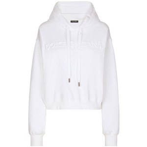 돌체앤가바나 엠보스드 로고 드로스트링 후디