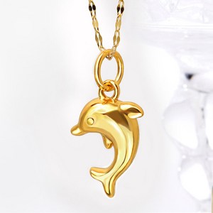 주리에떼 14K/18K 체인+24K 펜던트 여성 데일리 벨라돌핀 돌고래 목걸이