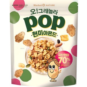 마켓오네이처 오 그래놀라 팝 현미아몬드, 340g, 1개