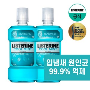 리스테린 쿨민트 구강청결제, 750ml, 2개