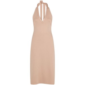 페라가모 니트 홀터넥 미디 드레스