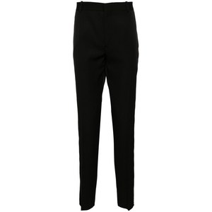 알렉산더맥퀸 새틴 트리밍로우라이즈 테일러드 팬츠